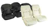Комплект для сборки сидений с обивкой из черной ткани с центром Искринка для Лада Калина
