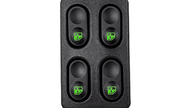 Блок управления стекло-подъёмником АВАР с зеленой подсветкой на 4 кнопки для ВАЗ 2110-2112