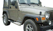 Защита порогов ТехноСфера d76 из нержавеющей стали для jeep wrangler 1996-2006 г.в.