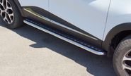 Защита порогов pt group 51мм из нержавеющей стали с алюминиевой площадкой для renault kaptur с 2016 г.в.