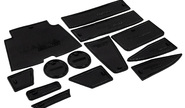 Комплект силиконовых черных ковриков панели приборов и консоли для Лада Калина 2