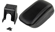 Подлокотник-бокс в экокоже с серой строчкой для Лада Ларгус, renault logan, sandero, nissan almera