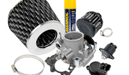 Комплект системы впуска mr нулевого сопротивления под Карбон (воздушный фильтр, фильтр картерных газов, масляная пропитка, дроссельная заслонка 54мм, прокладка, датчик положения заслонки, РХХ) для ВАЗ 2101-2107, 2108-21099, 2110-2112, 2113-2115, Лада Приора, Калина, Гранта