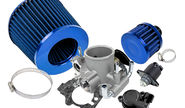 Комплект системы впуска mr нулевого сопротивления Синий (воздушный фильтр, фильтр картерных газов, дроссельная заслонка 52мм, прокладка, датчик положения заслонки, РХХ) для ВАЗ 2101-2107, 2108-21099, 2110-2112, 2113-2115, Лада Приора, Калина, Гранта