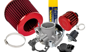 Комплект системы впуска mr нулевого сопротивления Красный (воздушный фильтр, фильтр картерных газов, дроссельная заслонка 46мм, прокладка, датчик положения заслонки, РХХ) для ВАЗ 2101-2107, 2108-21099, 2110-2112, 2113-2115, Лада Приора, Калина, Гранта