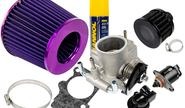 Комплект системы впуска mr нулевого сопротивления (фиолетовый воздушный фильтр, черный фильтр картерных газов, масляная пропитка, дроссельная заслонка 56мм, прокладка, датчик положения заслонки, РХХ) для ВАЗ 2101-2107, 2108-21099, 2110-2112, 2113-2115, Лада Приора, Калина, Гранта