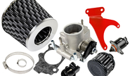 Комплект системы впуска mr нулевого сопротивления под Карбон (воздушный фильтр, фильтр картерных газов, красный кронштейн, дроссельная заслонка 54мм, прокладка, датчик положения заслонки, РХХ) для 16-клапанных ВАЗ 2110-2112, 2113, 2114, Лада Приора, Калина, Гранта