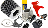 Комплект системы впуска mr нулевого сопротивления под Карбон (воздушный фильтр, фильтр картерных газов, красный кронштейн, масляная пропитка, дроссельная заслонка 46мм, прокладка, датчик положения заслонки, РХХ) для 16-клапанных ВАЗ 2110-2112, 2113, 2114, Лада Приора, Калина, Гранта