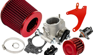 Комплект системы впуска mr нулевого сопротивления Красный (воздушный фильтр, фильтр картерных газов, красный кронштейн, дроссельная заслонка 56мм, прокладка, датчик положения заслонки, РХХ) для 8-клапанных ВАЗ 2108-21099, 2110-2112, 2113-2115, Лада Приора, Калина, Гранта