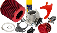 Комплект системы впуска mr нулевого сопротивления Красный (воздушный фильтр, фильтр картерных газов, красный кронштейн, масляная пропитка, дроссельная заслонка 46мм, прокладка, датчик положения заслонки, РХХ) для 8-клапанных ВАЗ 2108-21099, 2110-2112, 2113-2115, Лада Приора, Калина, Гранта