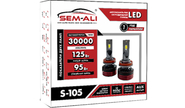 Светодиодные лампы sem-ali s-105 95w с цоколем h1 30000lux, 6000k