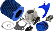 Комплект системы впуска mr нулевого сопротивления Синий (воздушный фильтр, фильтр картерных газов, синий кронштейн, дроссельная заслонка 46мм, прокладка, датчик положения заслонки, РХХ) для 8 кл ВАЗ 2108-21099, 2110-2112, 2113-2115, Лада Приора, Калина, Гранта