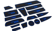 Комплект черно-синих силиконовых ковриков панели приборов и консоли sport для Лада Гранта первого поколения (СО)
