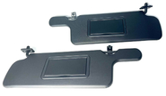 Черные солнцезащитные козырьки с двумя зеркалами для ВАЗ 2108-21099, 2113-2115