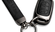 Алюминиевый чехол ключа sal-man с брелоком (черный) для Лада Веста, Икс Рей, Искра, Ларгус fl, Лада Гранта fl 2018-2023 г.в.