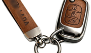 Алюминиевый чехол ключа sal-man с брелоком (коричневый) для Лада Веста, Икс Рей, Искра, Ларгус fl, Лада Гранта fl 2018-2023 г.в.