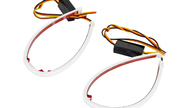 Гибкие круговые светодиодные ленты ДХО sal-man (2шт) 30см бело-желтые с повторителем поворотника универсальные