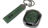 Алюминиевый чехол ключа sal-man с брелоком (зеленый с текстурой кожи) для Лада Приора, Калина, Калина 2, Гранта, Гранта fl до 2019 г.в. и с 2023 г.в., Датсун