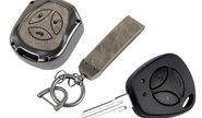 Штатный ключ замка зажигания Норма с алюминиевым чехлом (серый с текстурой кожи) для Лада Приора, Калина, Калина 2, Гранта, Гранта fl до 2019 г.в. и с 2023 г.в., Датсун