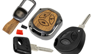 Ключ замка ажигания Норма, обучающий ключ с чипом и алюминиевый чехол (текстура коричневого дерева) для Лада Приора, Калина, Калина 2, Гранта, Гранта fl до 2019 г.в. и с 2023 г.в., Датсун
