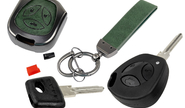 Ключ замка ажигания Норма, обучающий ключ с чипом и алюминиевый чехол (зеленый с текстурой кожи) для Лада Приора, Калина, Калина 2, Гранта, Гранта fl до 2019 г.в. и с 2023 г.в., Датсун