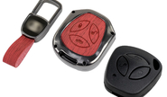 Пульт центрального замка Норма с чипом и алюминиевым чехлом (текстура красного дерева) для Лада Приора, Калина, Калина 2, Гранта, Гранта FL до 2019 г.в. и с 2023 г.в., Датсун