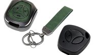 Пульт центрального замка Норма с чипом и алюминиевым чехлом (зеленый с текстурой кожи) для Лада Приора, Калина, Калина 2, Гранта, Гранта FL до 2019 г.в. и с 2023 г.в., Датсун