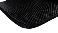 Салонные резиновые ковры rezkon в стиле eva с ячейками Ромб и черным кантом для Лада Искра