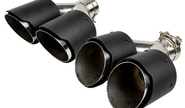 Раздвоенные насадки глушителя из нержавеющей стали sal-man hj-cbm006 d101мм (2шт) со скосом и фигурной карбоновой накладкой