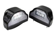 Диодные черные фонари освещения номерного знака АвтоСфера ПН-01011 led (Волна) для грузового транспорта