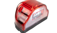Диодный красный фонарь освещения номерного знака АвтоСфера ПН-01022 led (Волна) для грузового транспорта