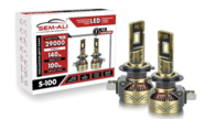 Светодиодные лампы s-100 sem-ali 140w 6000k 29000lux с цоколем h11 и встроенной обманкой для Лада Нива Легенд, Гранта-Калина, Ларгус, Веста, Икс Рей, Приора, Шевроле/Лада Нива, Датсун