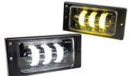 Светодиодные ПТФ sal-man 29w 4600lux 3 полосы двухцветные (бело-синий 6000К и желтый 3000К) для ВАЗ 2110-2112, 2113-2115, Шевроле Нива до рестайлинга 2009 года