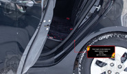 Накладки на внутренние части задних арок Русская Артель со скотчем для kia rio 3 2011-2016 г.в.