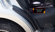 Накладки на внутренние части задних арок Русская Артель со скотчем для chevrolet aveo седан 2007-2012 г.в.