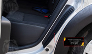 Накладки на внутренние части задних арок Русская Артель со скотчем для renault logan 2004-2010 г.в.