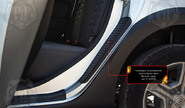 Накладки на внутренние части задних арок Русская Артель со скотчем для renault logan 2 2014-2022 г.в., logan 2 stepway 2018-2022 г.в.