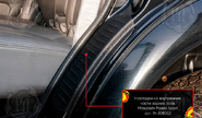 Накладки на внутренние части задних арок Русская Артель со скотчем для mitsubishi pajero sport 1998-2004 г.в.