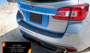 Накладка заднего бампера Русская Артель со скотчем для subaru levorg vm  2014-2020 г.в.