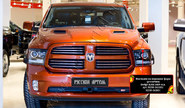 Реснички-накладки на передние фары под покраску для dodge ram 2009-2015 г.в.