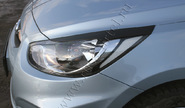 Реснички-накладки на передние фары под покраску для hyundai solaris седан 2010-2014 г.в.