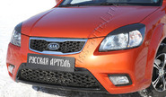Реснички-накладки на передние фары Русская Артель под покраску для kia rio 2 2005-2011 г.в.