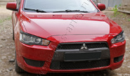 Реснички-накладки на передние фары под покраску для mitsubishi lancer 10 2007-2017 г.в.