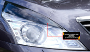 Реснички-накладки на передние фары Русская Артель под покраску для nissan teana 2011-2014 г.в.