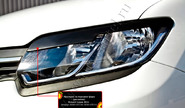 Реснички-накладки на передние фары под покраску для renault logan 2 2014-2017 г.в., sandero 2 2014-2017 г.в., sandero 2 stepway 2014-2017 г.в.