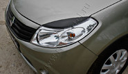 Реснички-накладки на передние фары под покраску для renault sandero 2009-2013 г.в., sandero stepway 2009-2013 г.в.