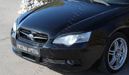 Реснички-накладки на передние фары под покраску для subaru legacy 2003-2006 г.в.
