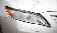 Реснички-накладки на передние фары Русская Артель под покраску для toyota camry v40 2006-2009 г.в.