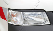 Реснички-накладки на передние фары под покраску для volkswagen caravelle (t5) 2003-2008 г.в., multivan (t5) 2003-2008 г.в.,  transporter (t5) 2003-2008 г.в.