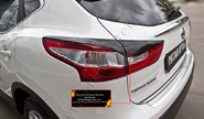 Реснички-накладки на задние фонари под покраску для nissan qashqai 2 2014-2017 г.в.